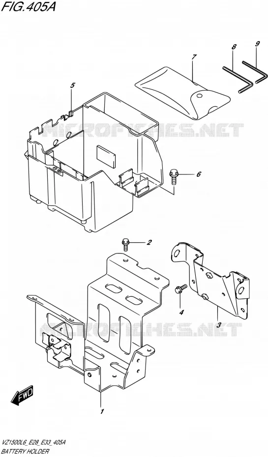 ACCU BOX - TOOLS Suzuki MOTO 1500 BOULEVARD 2016  VZ1500 L6 (E03,E28,E33)