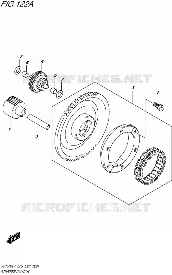 STARTMOTOR CLUTCH Suzuki MOTO 1500 BOULEVARD 2017  VZ1500 L7 (E03,E28,E33)