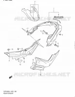 ACHTERSPATBORD (VZR1800ZUFL1 E19) voor Suzuki INTRUDER 1800 2011