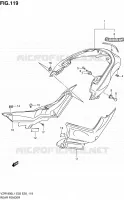 ACHTERSPATBORD (VZR1800L1 E03) voor Suzuki INTRUDER 1800 2011
