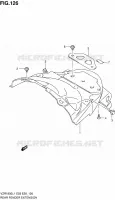 ACHTERSPATBORD voor Suzuki INTRUDER 1800 2011