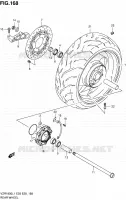 ACHTERWIEL (VZR1800L1 E03) voor Suzuki INTRUDER 1800 2011