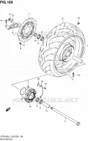 ACHTERWIEL (VZR1800L1 E28) voor Suzuki INTRUDER 1800 2011
