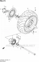 ACHTERWIEL (VZR1800ZL1 E03) voor Suzuki INTRUDER 1800 2011