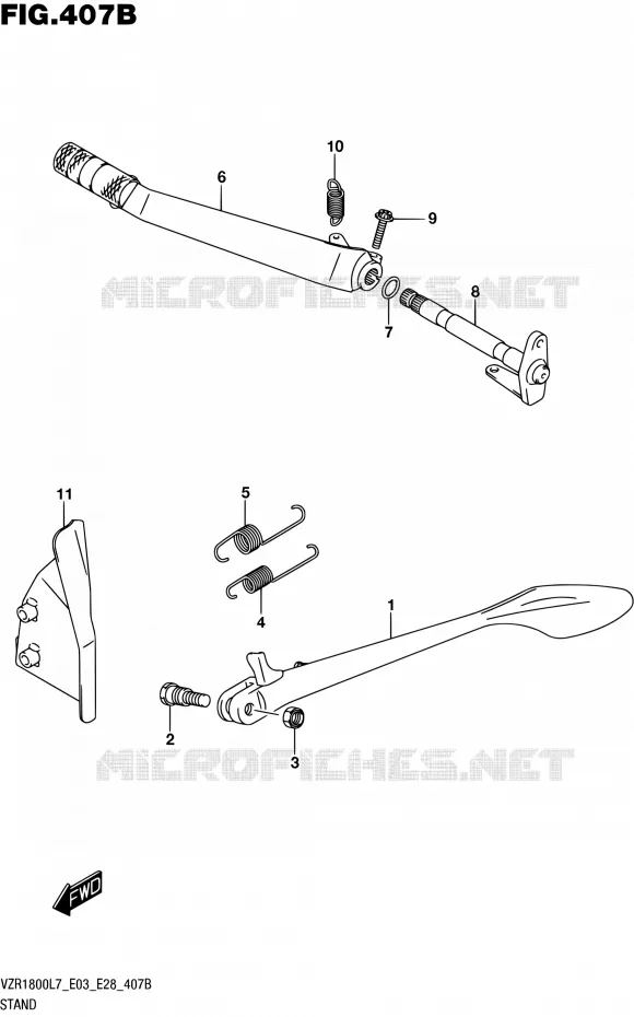 STAND (VZR1800BZL7 E03) Suzuki MOTO 1800 BOULEVARD 2017  VZR1800 L7/VZR1800BZ L7 (E03,E28,E33)