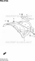 ACHTERSPATBORD voor Suzuki INTRUDER 1800 2015