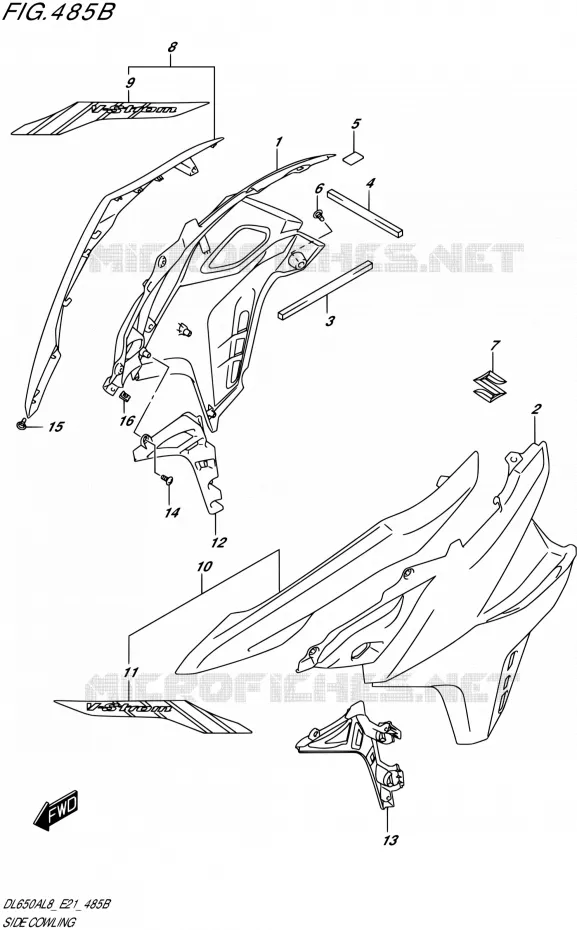SIDE KUIPNG (DL650XA,DL650XAUE) (FOR YU1) Suzuki MOTO 650 V-STROM 2018  DL650A L8 E21