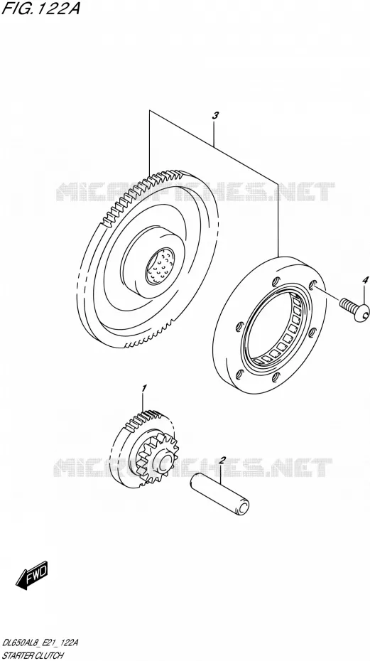STARTMOTOR CLUTCH Suzuki MOTO 650 V-STROM 2018  DL650A L8 E21