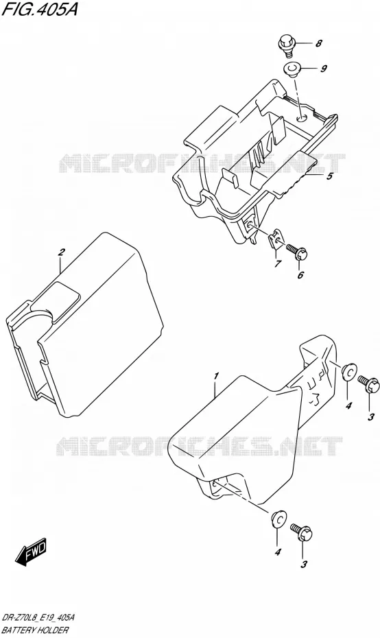 ACCU BOX - TOOLS Suzuki MOTO 70 DR-Z 2018  DR-Z70L8 E19