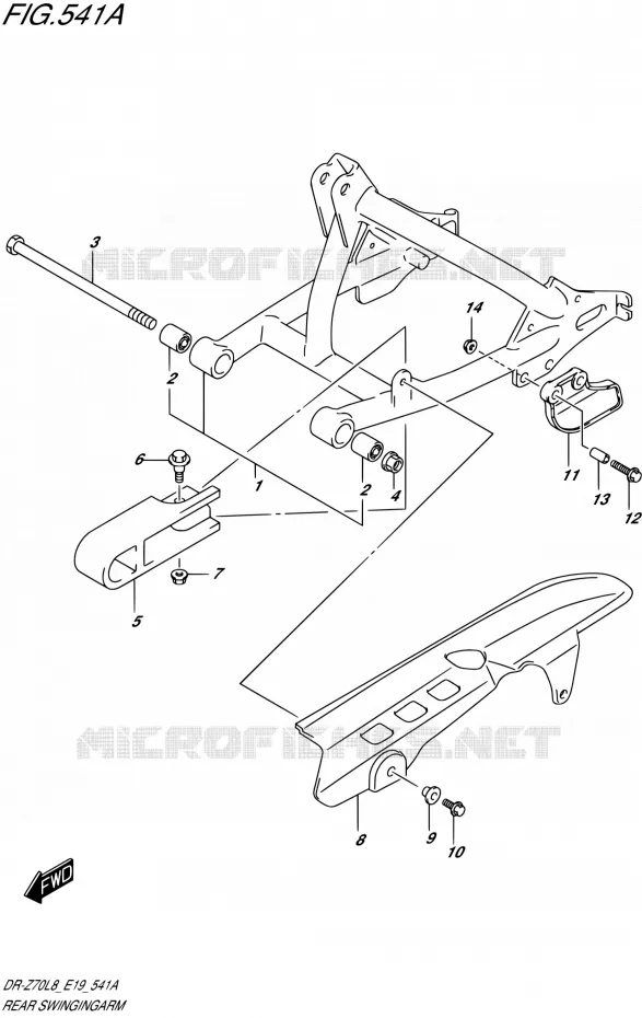 SWINGARM Suzuki MOTO 70 DR-Z 2018  DR-Z70L8 E19