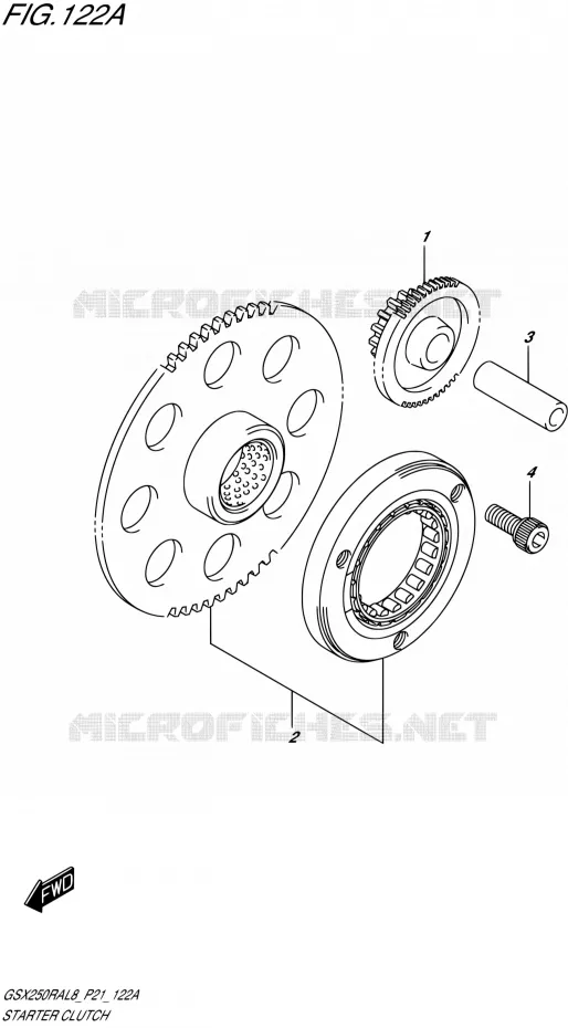 STARTMOTOR CLUTCH Suzuki MOTO 250 GSX-R 2018  GSX250RA L8/GSX250RZA L8 P21