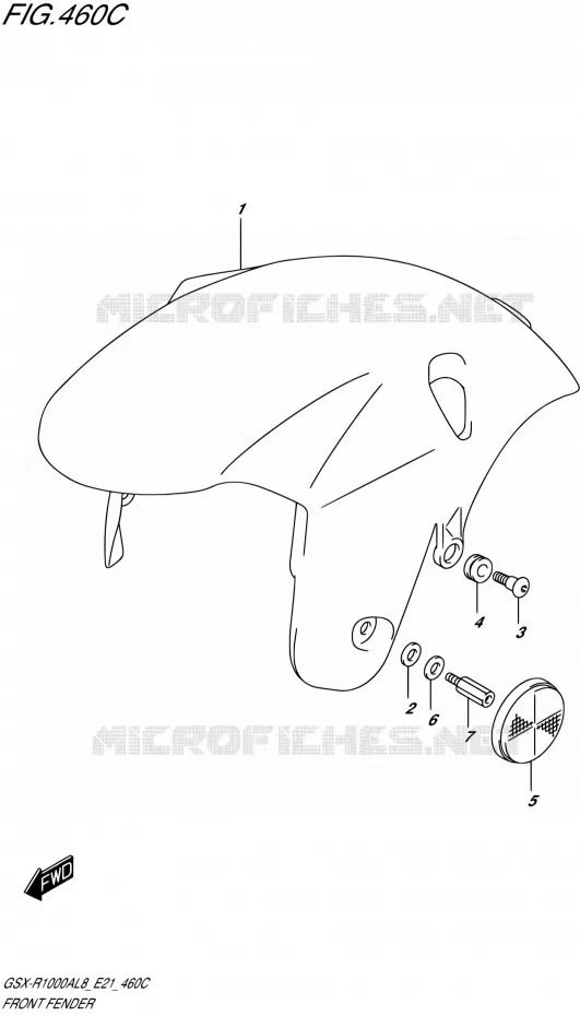 FRONT FENDERSX-R1000RAL8 E21) Suzuki MOTO 1000 GSX-R 2018  GSX-R1000AL8 E21