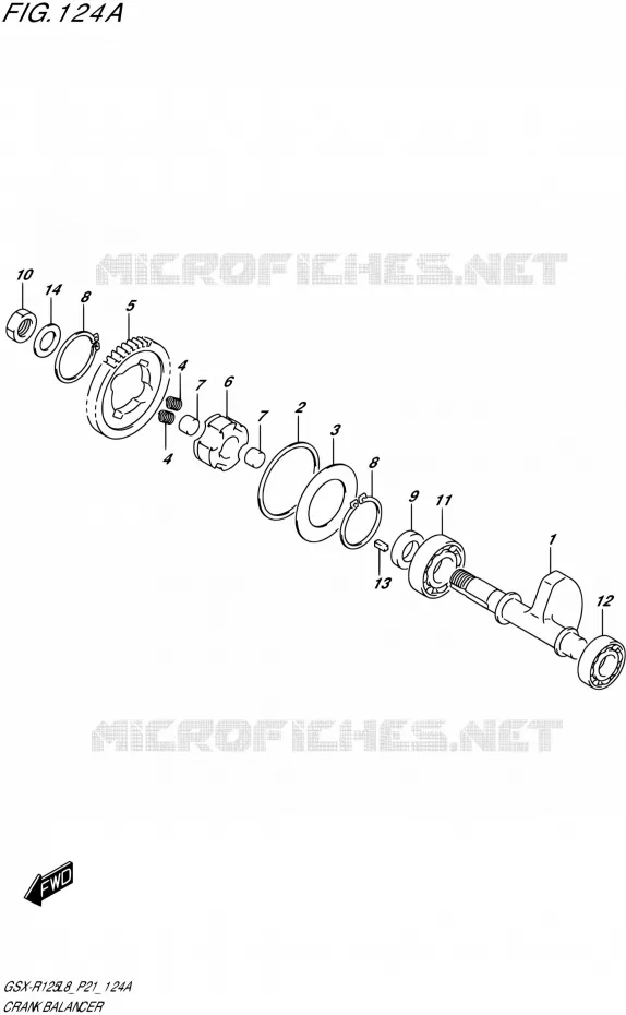 CRANK BALANCER Suzuki MOTO 125 GSX-R 2018  GSX-R125L8 P21