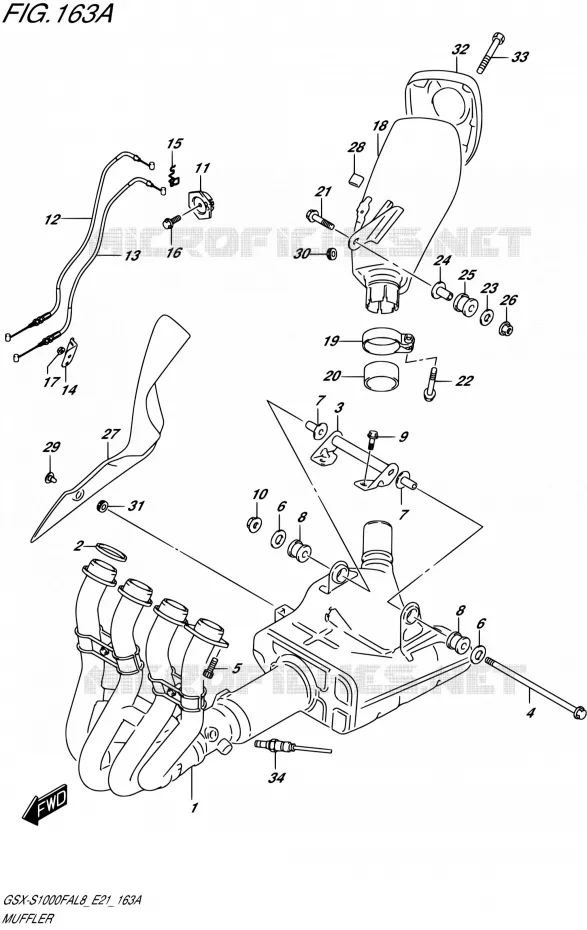 GELUIDDEMPERSX-S1000FAL8 E21) Suzuki MOTO 1000 GSX-S 2018  GSX-S1000FAL8 / GSX-S1000FZAL8 E21