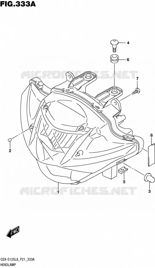 KOPLAMP Suzuki MOTO 125 GSX-S 2018  GSX-S125L8 P21