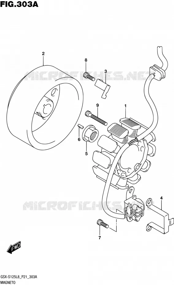 ONTSTEKING Suzuki MOTO 125 GSX-S 2018  GSX-S125L8 P21