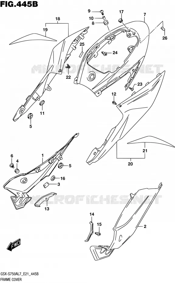ACHTER KUIPIS (FOR KEL) Suzuki MOTO 750 GSX-S 2017  GSX-S750AL7 E21