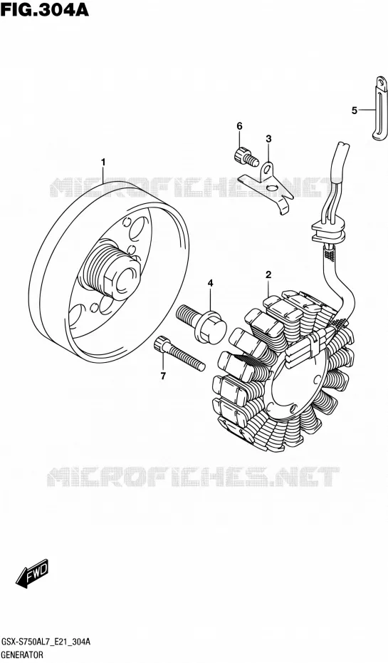 ALTERNATOR Suzuki MOTO 750 GSX-S 2017  GSX-S750AL7 E21