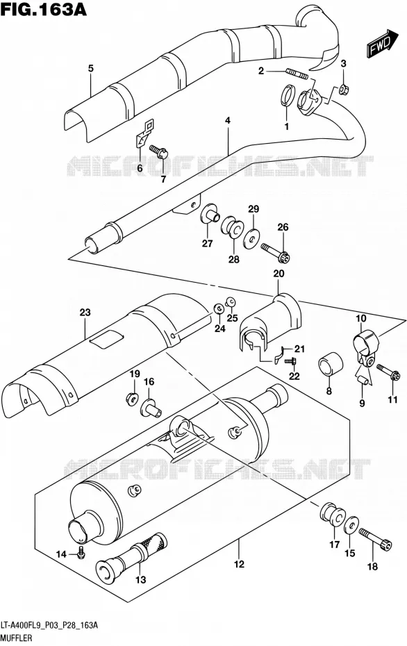 GELUIDDEMPER Suzuki QUAD 400 KINGQUAD 2019  LT-A400F L9 (P03/P28)