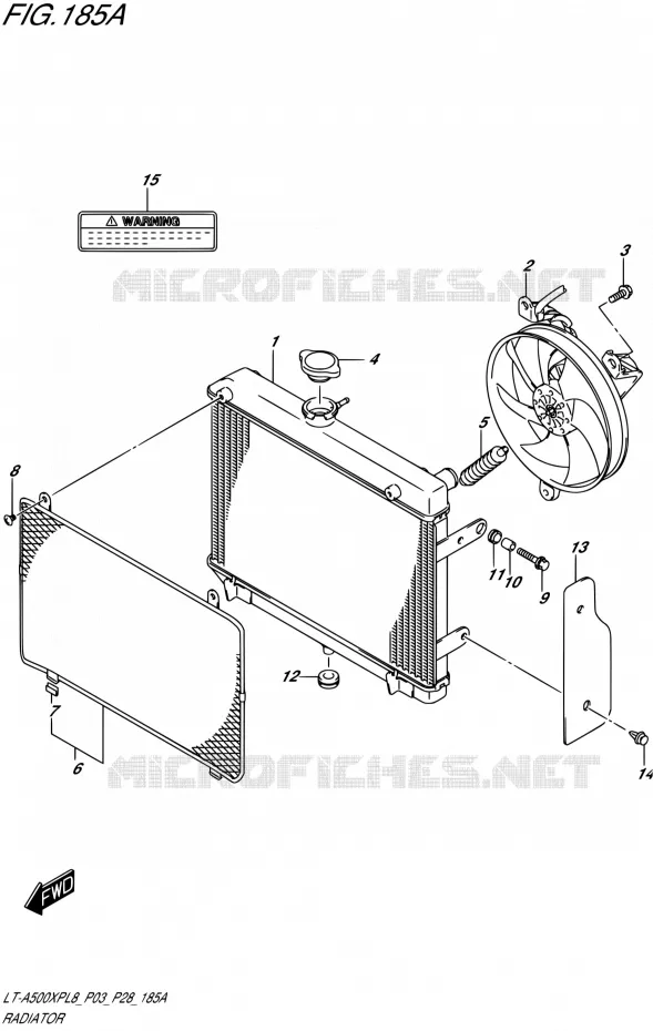 RADIATOR (LT-A500XPL8 P03) Suzuki QUAD 500 KINGQUAD 2018  LT-A500XP L8 (P03)