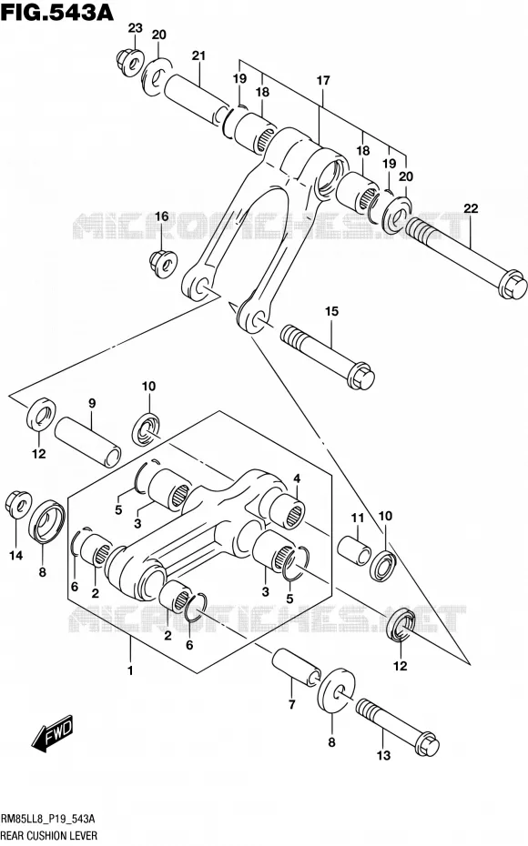 SCHOKBREKER AANEENSCHAKELING Suzuki MOTO 85 RM 2018  RM85LL8 P19