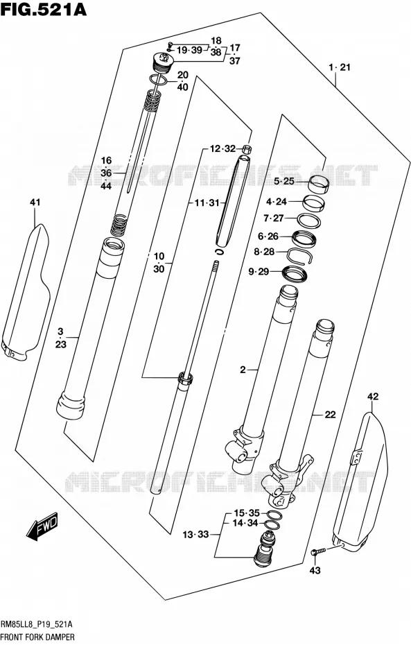 VOORVORK Suzuki MOTO 85 RM 2018  RM85LL8 P19