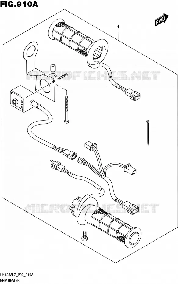 GRIP HEATER (OPTIONAL) Suzuki SCOOTER 125 BURGMAN 2017  UH125AL7 P02