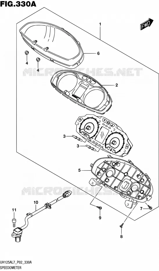 SNELHEIDSMETERAL7 P02) Suzuki SCOOTER 125 BURGMAN 2017  UH125AL7 P02