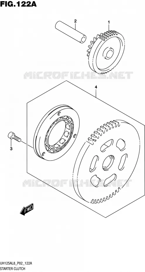 STARTMOTOR CLUTCH Suzuki SCOOTER 125 BURGMAN 2018  UH125AL8 P02