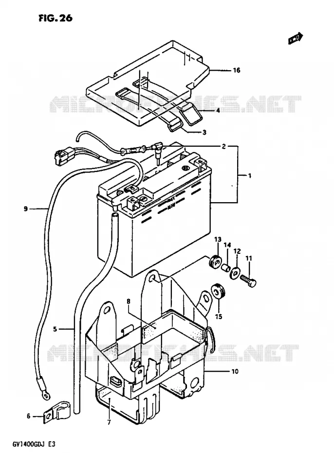 ACCU Suzuki MOTO 1400 CAVALCADE 1987  GV1400GDH(G/H/J)