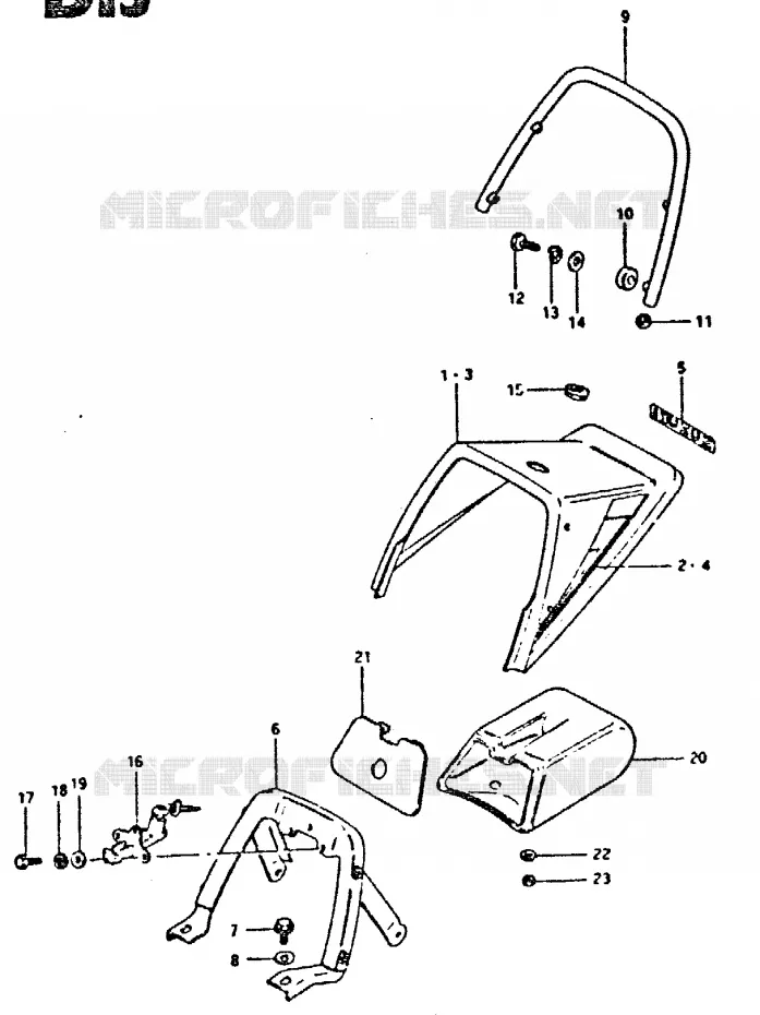 ACHTER KUIP - SEAT COWL (GSX400SX) Suzuki MOTO 400 GSX 1981  GSX400EX(T/X)