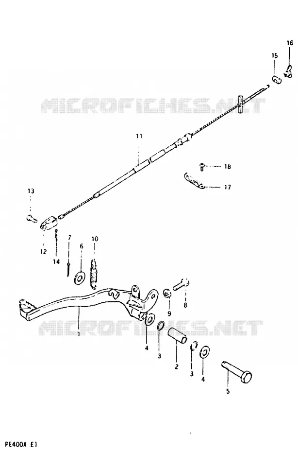 ACHTERREM Suzuki MOTO 400 PE 1996  PE400T(T/X)