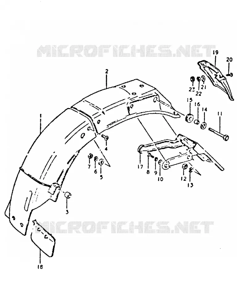 ACHTERSPATBORD Suzuki MOTO 400 GSX 1981  GSX400EX(T/X)