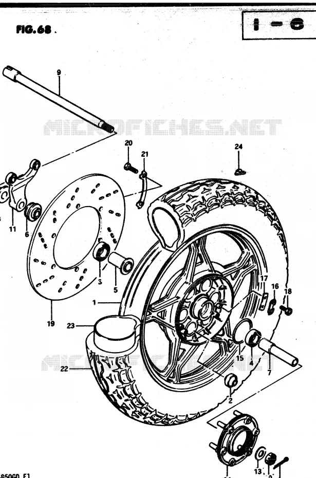 ACHTERWIEL Suzuki MOTO 850 GS 1982  GS850GZ(E1)