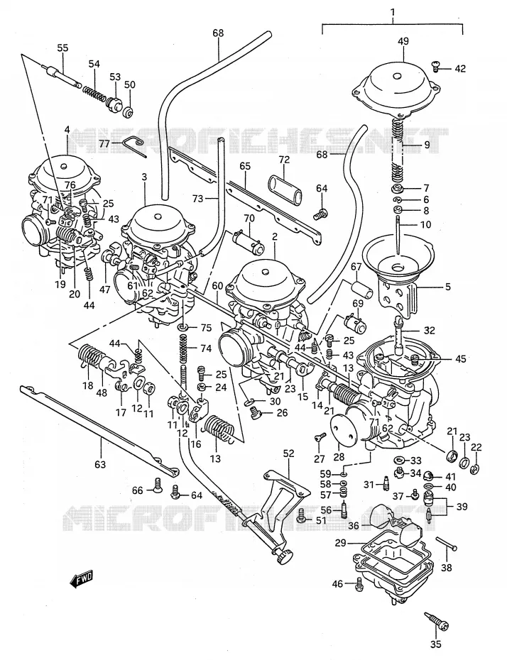 CARBURATOR Suzuki MOTO 1100 GSX-F 1991  GSX1100FM(E28)