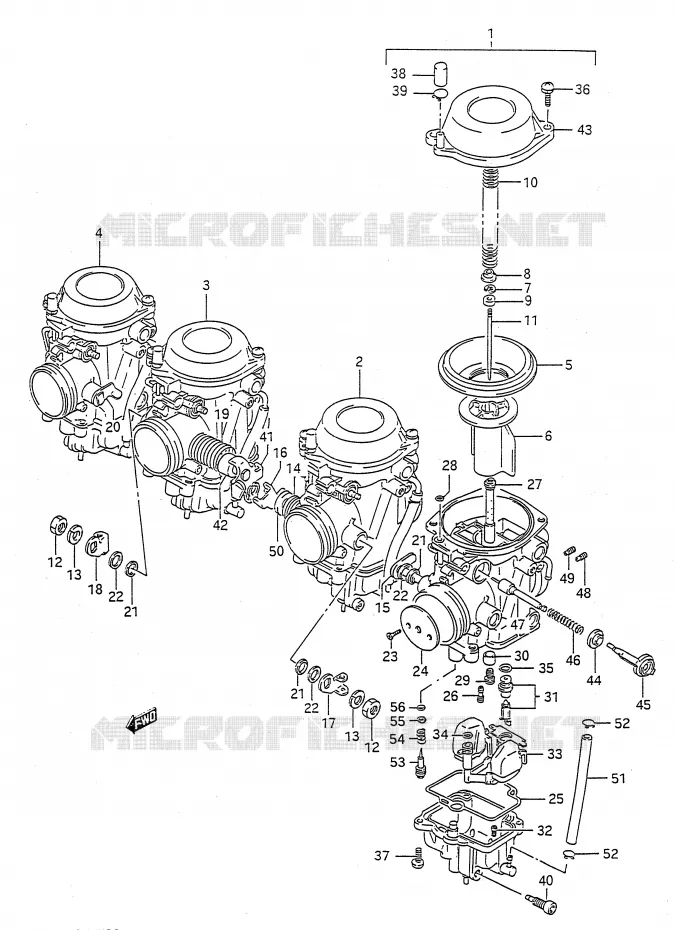 CARBURATOR Suzuki MOTO 750 GSX-R 1991  GSX-R750M(E28)