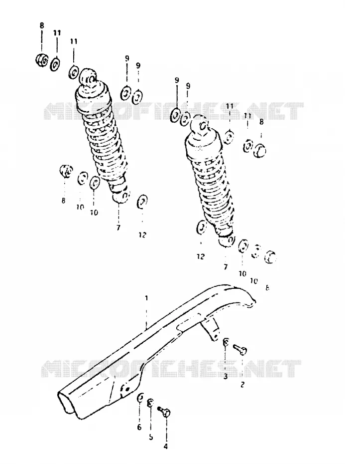 CHAIN ??GUARD - ACHTER SCHOKDEMPER Suzuki MOTO 400 GSX 1981  GSX400TX