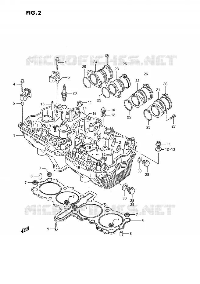 CILINDERKOP Suzuki MOTO 1100 GSX-F 1993  GSX1100FP(E2)
