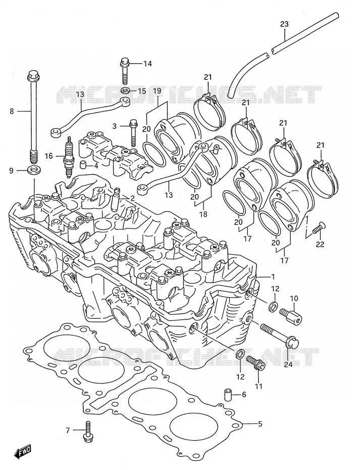 CILINDERKOP Suzuki MOTO 750 GSX-R 1992  GSX-R750WN(E28)