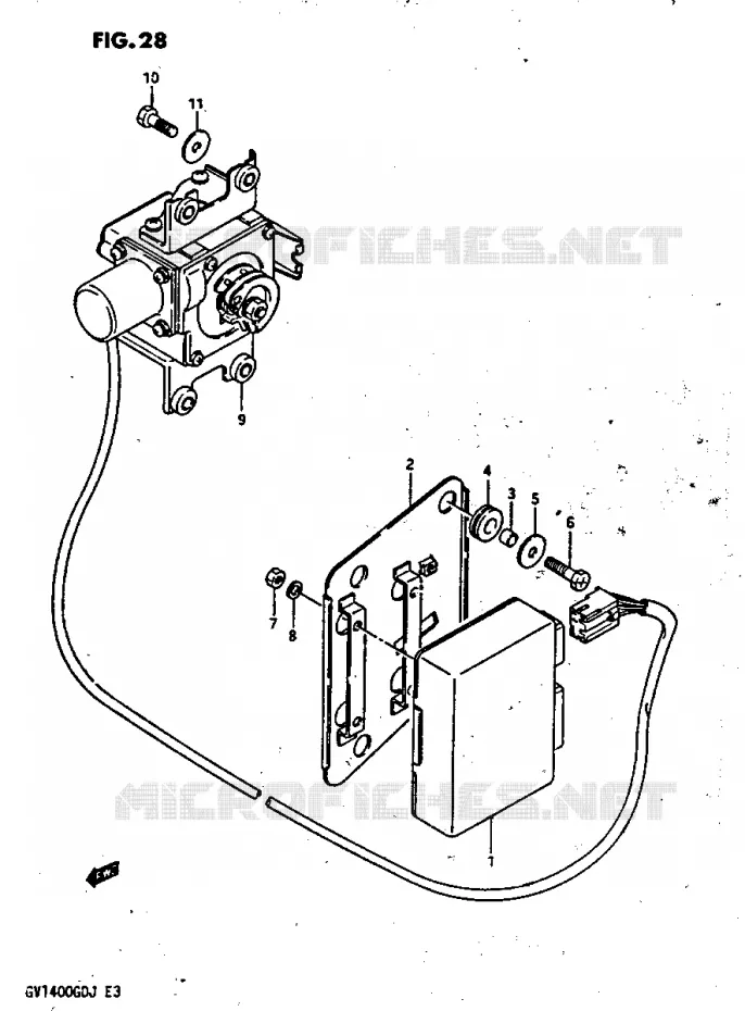 CRUISE CONTROL GV1400GDG/GCG/GDH/GCH/GDJ Suzuki MOTO 1400 CAVALCADE 1986  GV1400GTG(G/H/J)