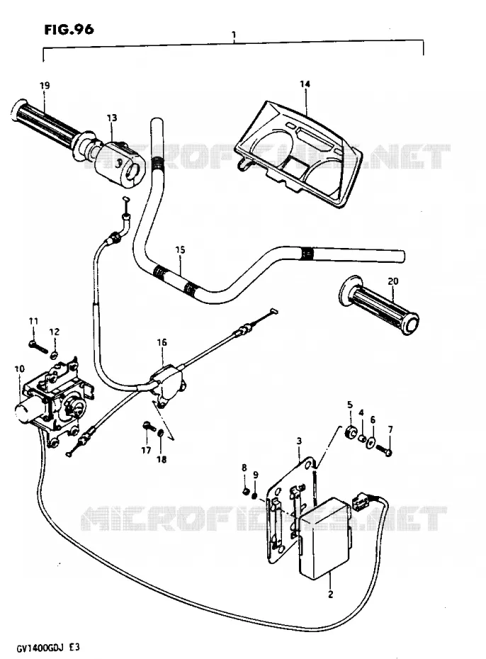 CRUISE CONTROL KIT GV1400GTG OPTIONEEL Suzuki MOTO 1400 CAVALCADE 1986  GV1400GCG(G/H/J)