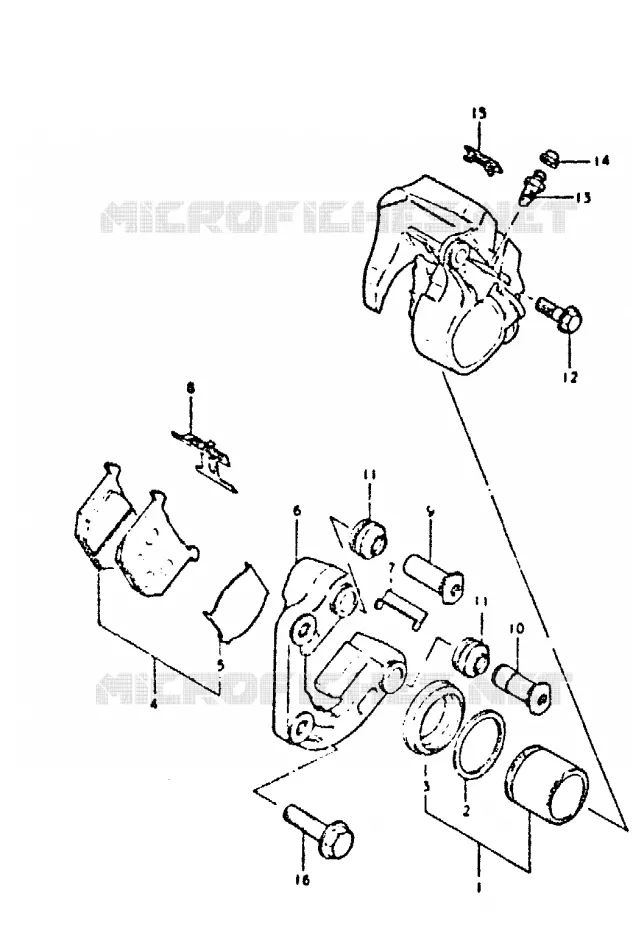 FRONT CALIPER Suzuki MOTO 400 GSX 1996  GSX400ET(T/X)