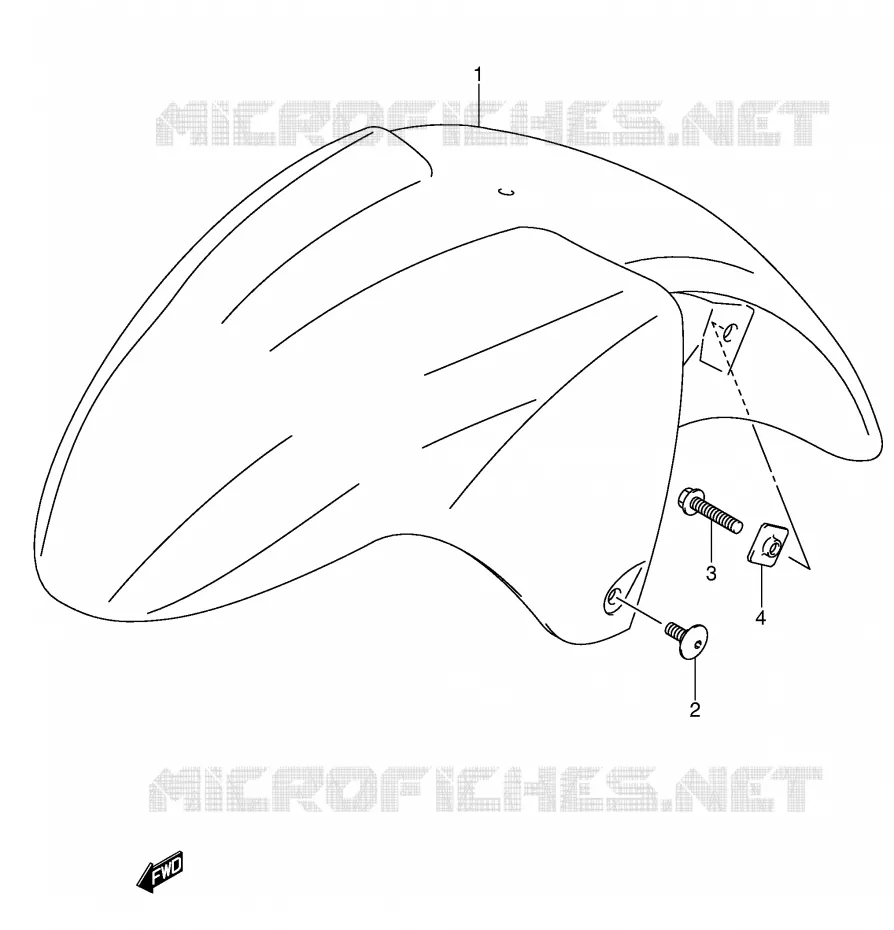 FRONT FENDER (MODELE K3) Suzuki MOTO 600 GSX-F 1999  GSX600FUX(E2)