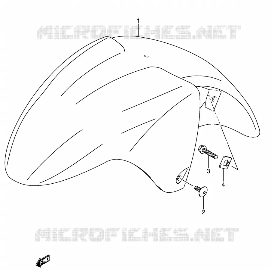 FRONT FENDER Suzuki MOTO 600 GSX-F 2005  GSX600FK5(E2)