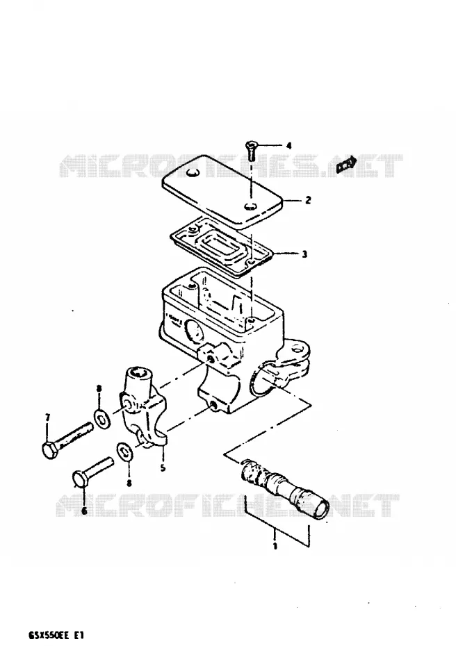 FRONT HOOFDREMCILINDER Suzuki MOTO 550 GSX-E 1984  GSX550ESE(E1)