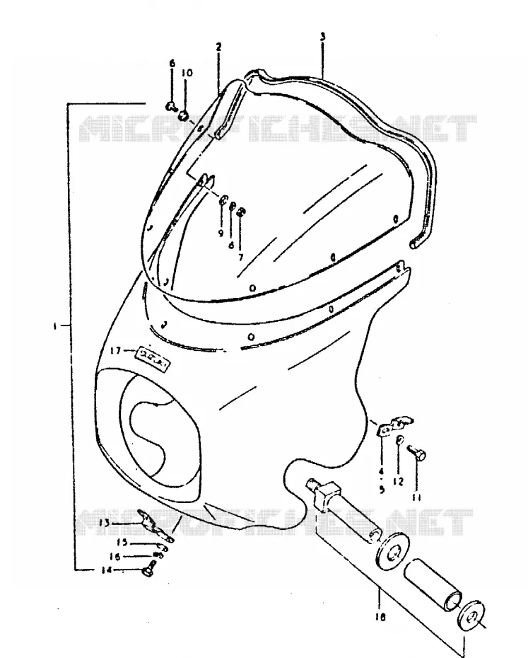 FRONT KUIP (OPTIONNEL) Suzuki MOTO 400 GSX 1981  GSX400EX(T/X)