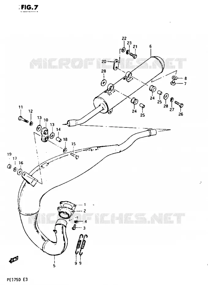 GELUIDDEMPER Suzuki MOTO 175 PE 1982  PE175Z(Z/D)