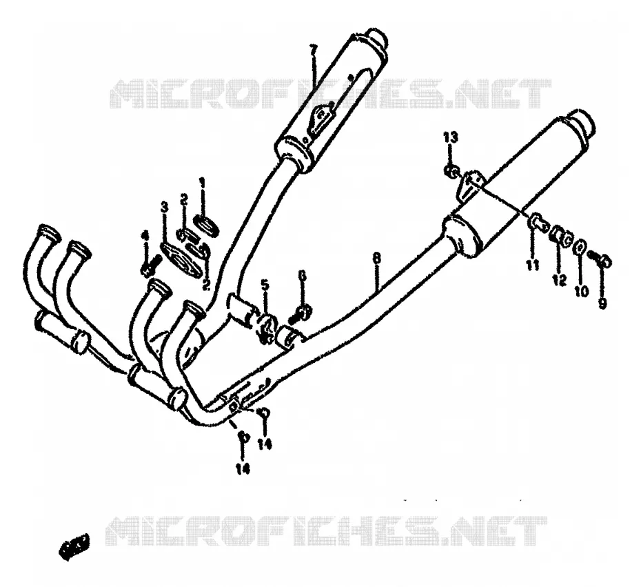 GELUIDDEMPER Suzuki MOTO 750 GSX-F 1993  GSX750FP(K-T)