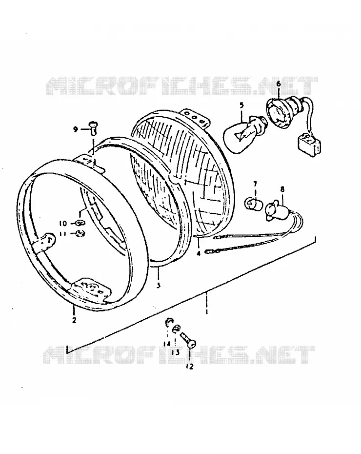 KOPLAMP Suzuki MOTO 400 GSX 1996  GSX400ST(T/X)