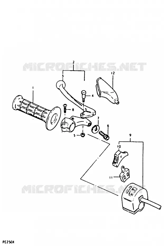 LEFT SWITCH - HANDGREEP (PE250T) Suzuki MOTO 250 PE 1980  PE250T(T/X)